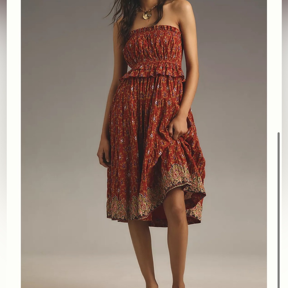 Plenty by Tracy Reese empire strapless floral dress, M